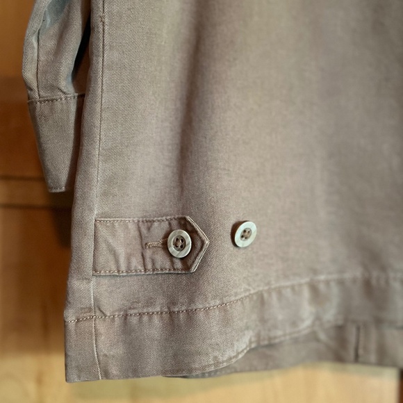 Lizsport Lightweight Unlined Jacket 100% Tencel Dusty Walnut Tone Size Small - Picture 7 of 10